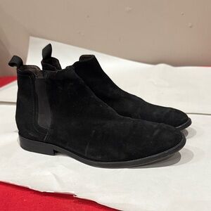 Elegant Black Men's Suede Ankle Boots